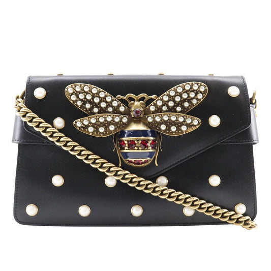 Gucci Broadway Black Leather Shoulder Bag ()