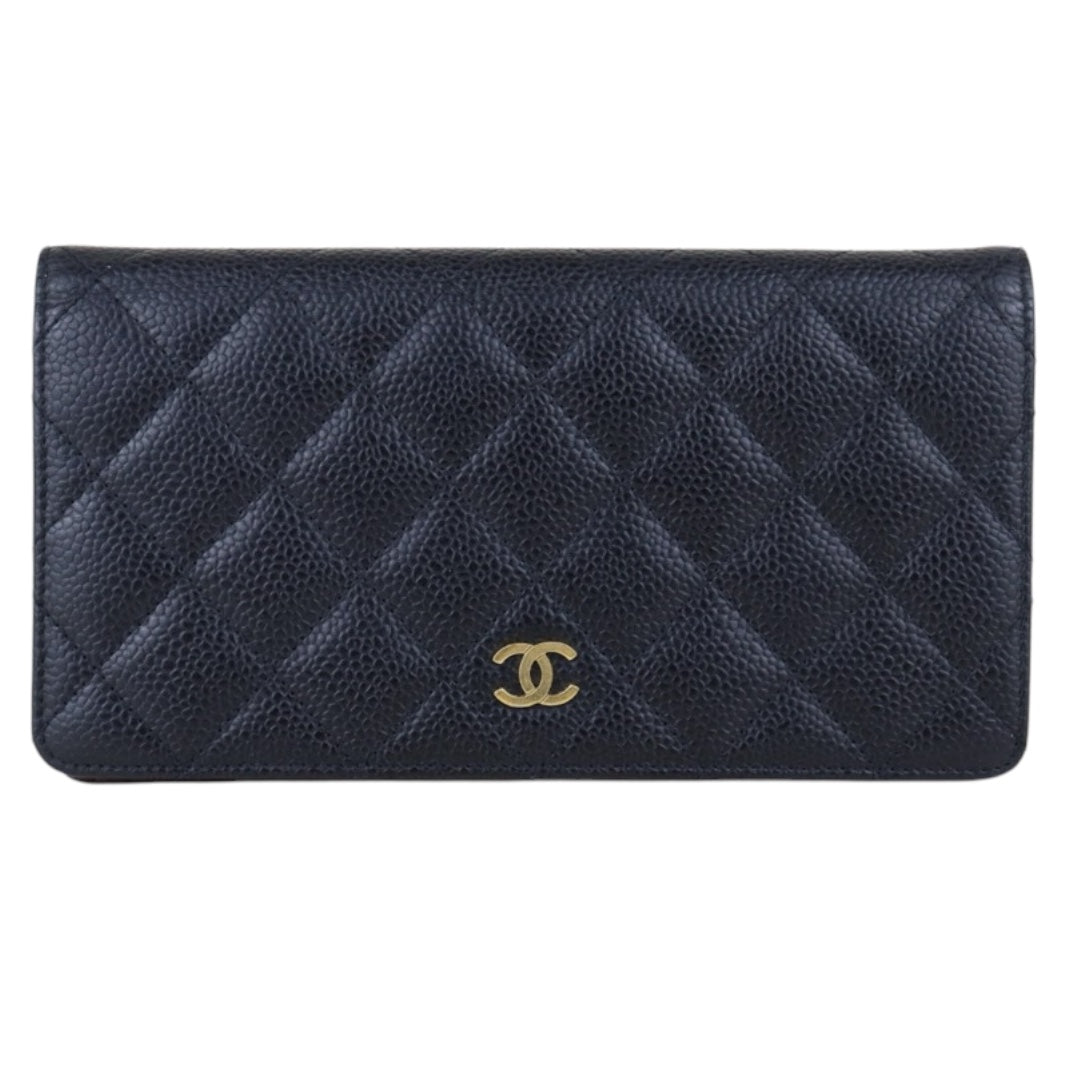 Good ( Rank AB)｜CHANEL Caviar Skin Black Long Wallet Made In 2012 - 2013Year｜H25031802