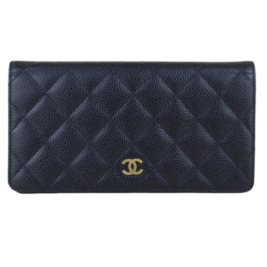 Good ( Rank AB)｜CHANEL Caviar Skin Black Long Wallet Made In 2012 - 2013Year｜H25031802