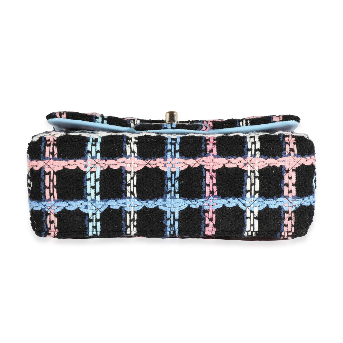 Chanel Navy Sparkle Tweed Classic Mini Rectangular Flap Bag