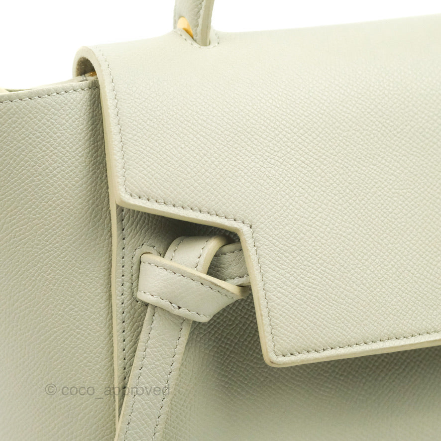 Celine Micro Belt Bag Light Khaki Grained Calfskin Silver Hardware