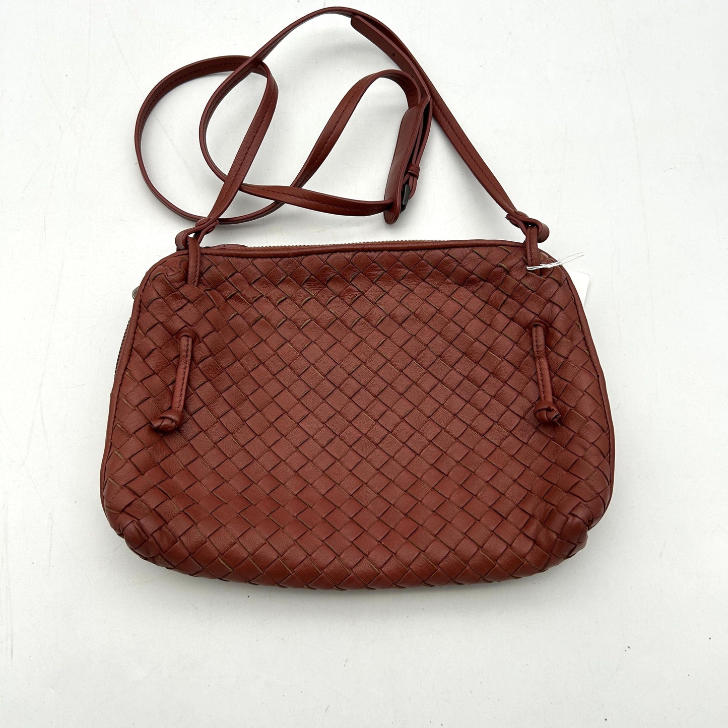 Bottega Veneta Intrecciato Nodini - Burgundy Crossbody Bags, Handbags AF394