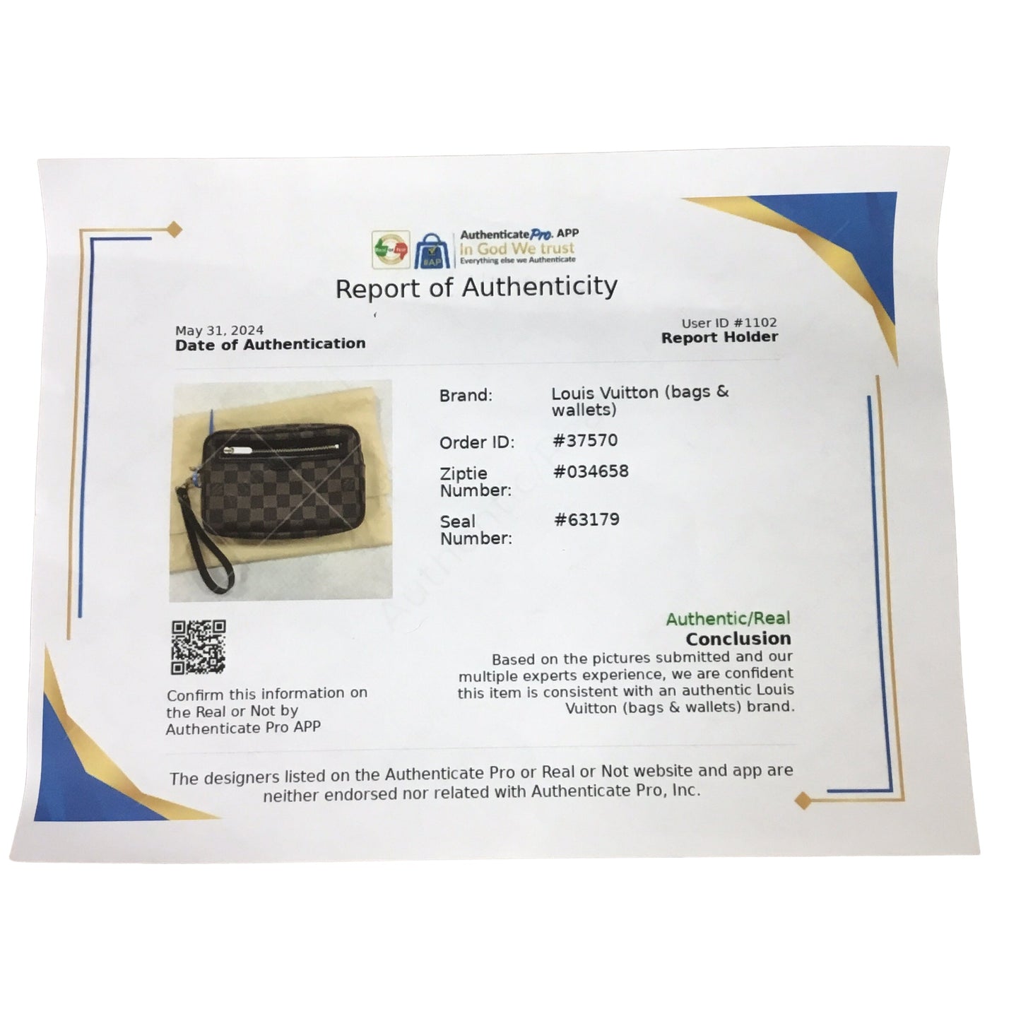 Brown Clutch Luxury Designer Louis Vuitton, Size Medium