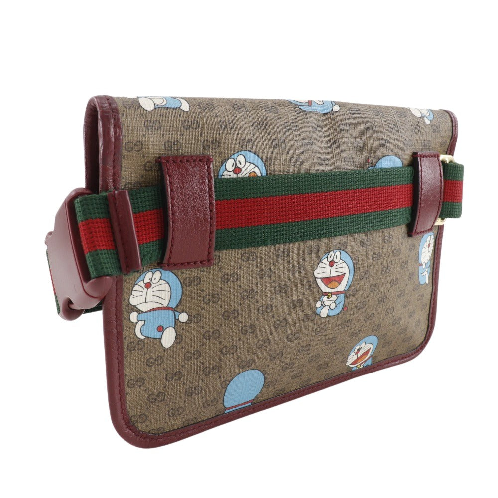Gucci Doraemon Brown Canvas Shoulder Bag