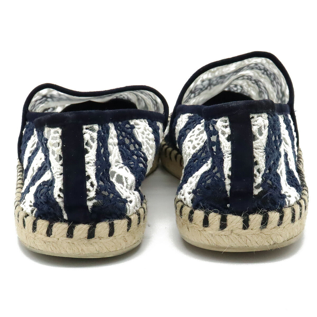 Chanel Lace Espadrille Flat Shoes Slip-on