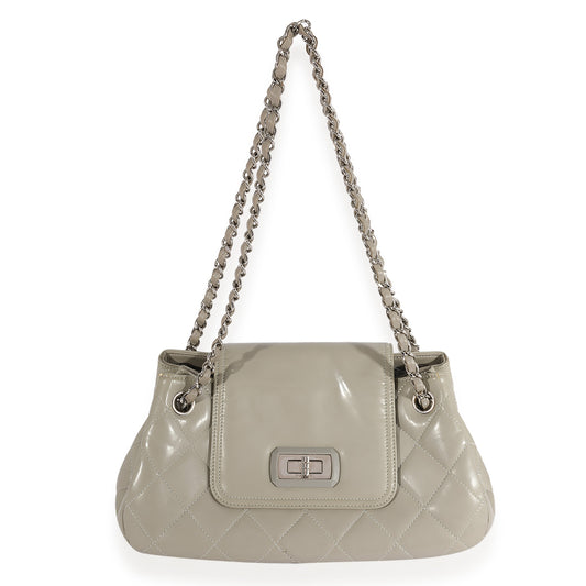 CHANEL Gray Quilted Glazed Leather Reissue Accordion Flap Bag