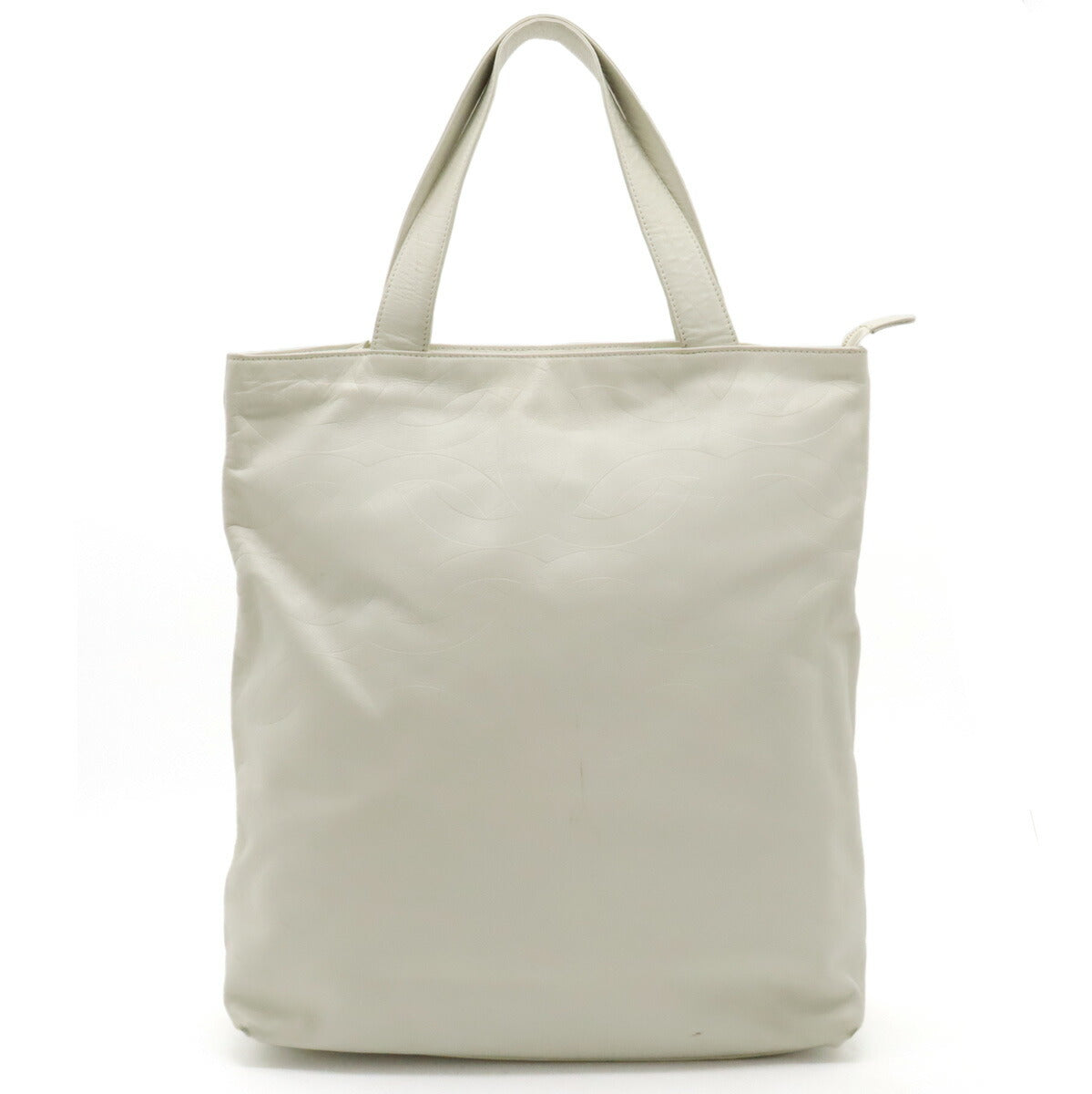 Chanel Leather Coco Mark Embossed Tote Bag