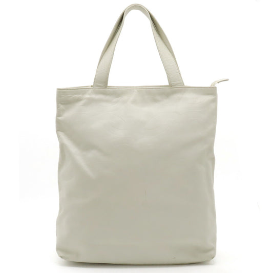 Chanel Leather Coco Mark Embossed Tote Bag