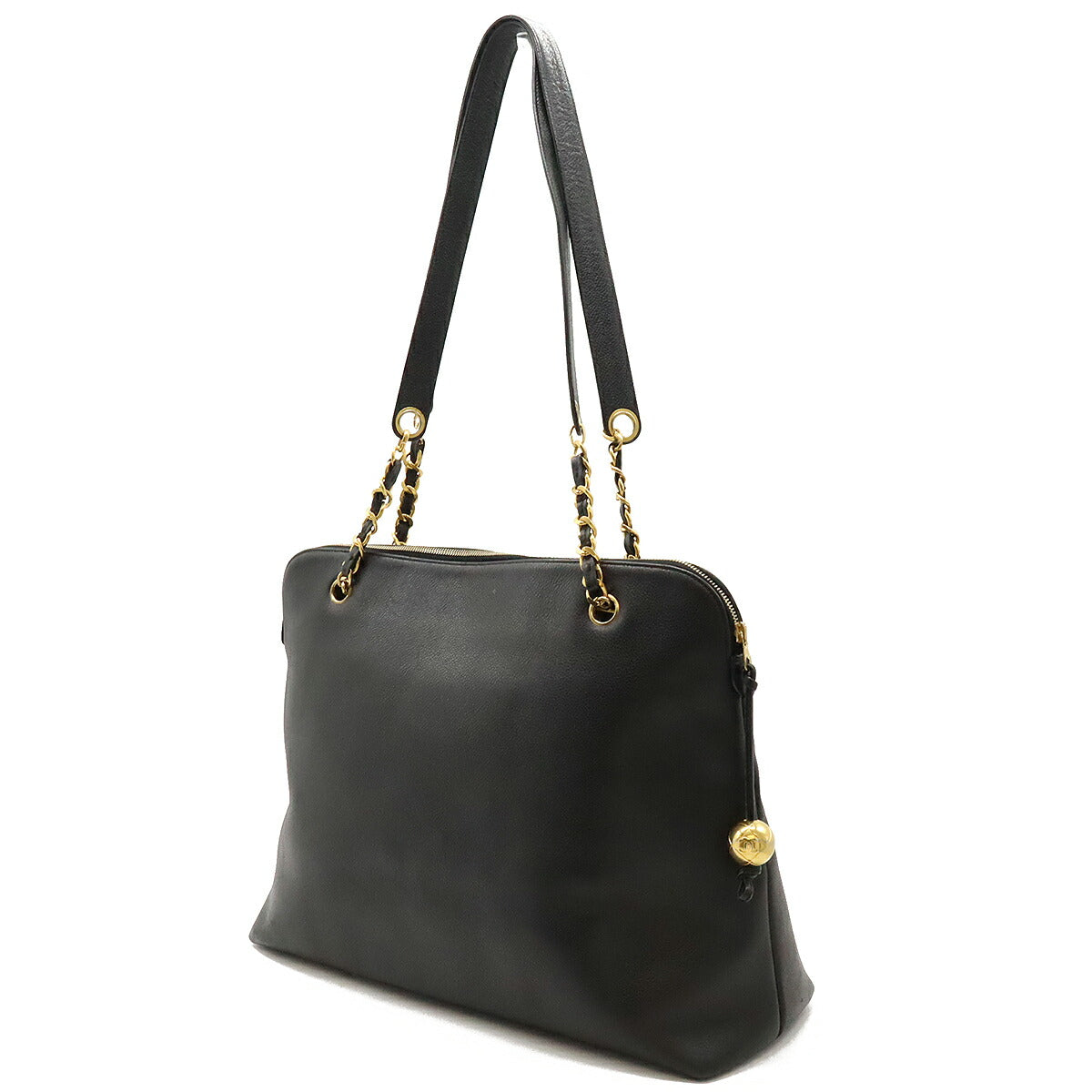 Chanel Leather Coco Ball Chain Shoulder Tote