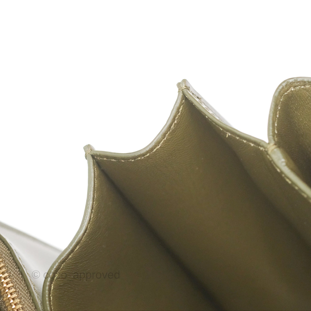 Celine Medium Classic Box Flap Dark Olive Green Box Calfskin Gold Hardware