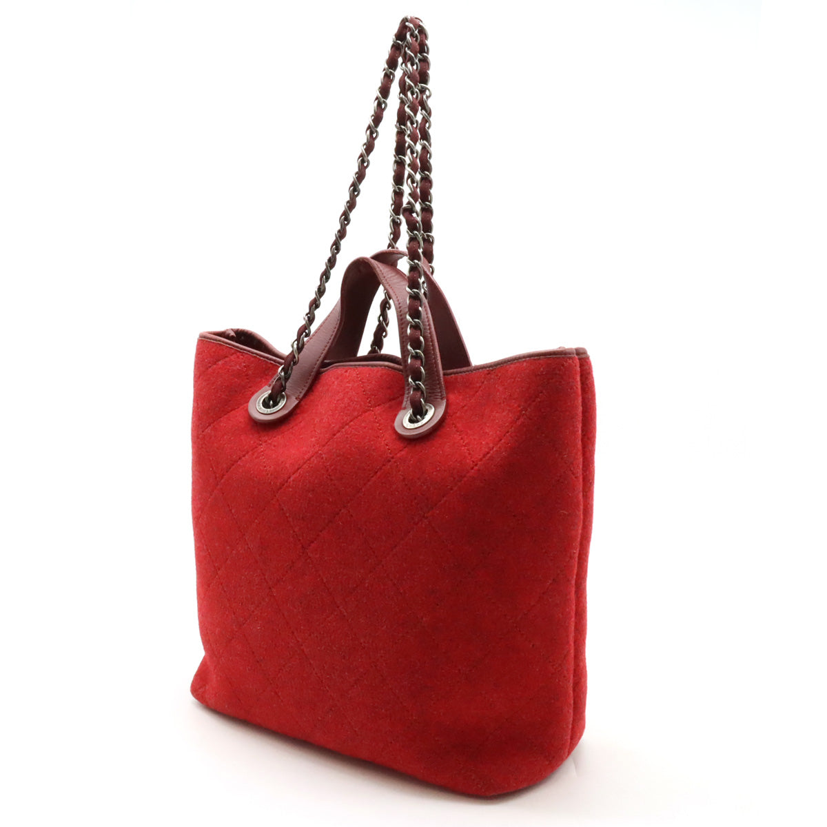 Top Quality Chanel Matelasse Coco Mark Wool Leather Tote Bag