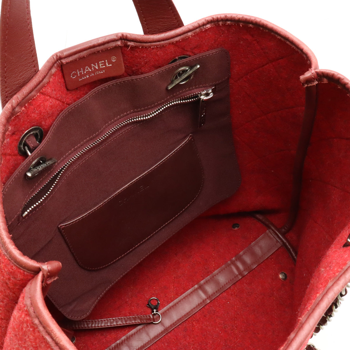 Top Quality Chanel Matelasse Coco Mark Wool Leather Tote Bag
