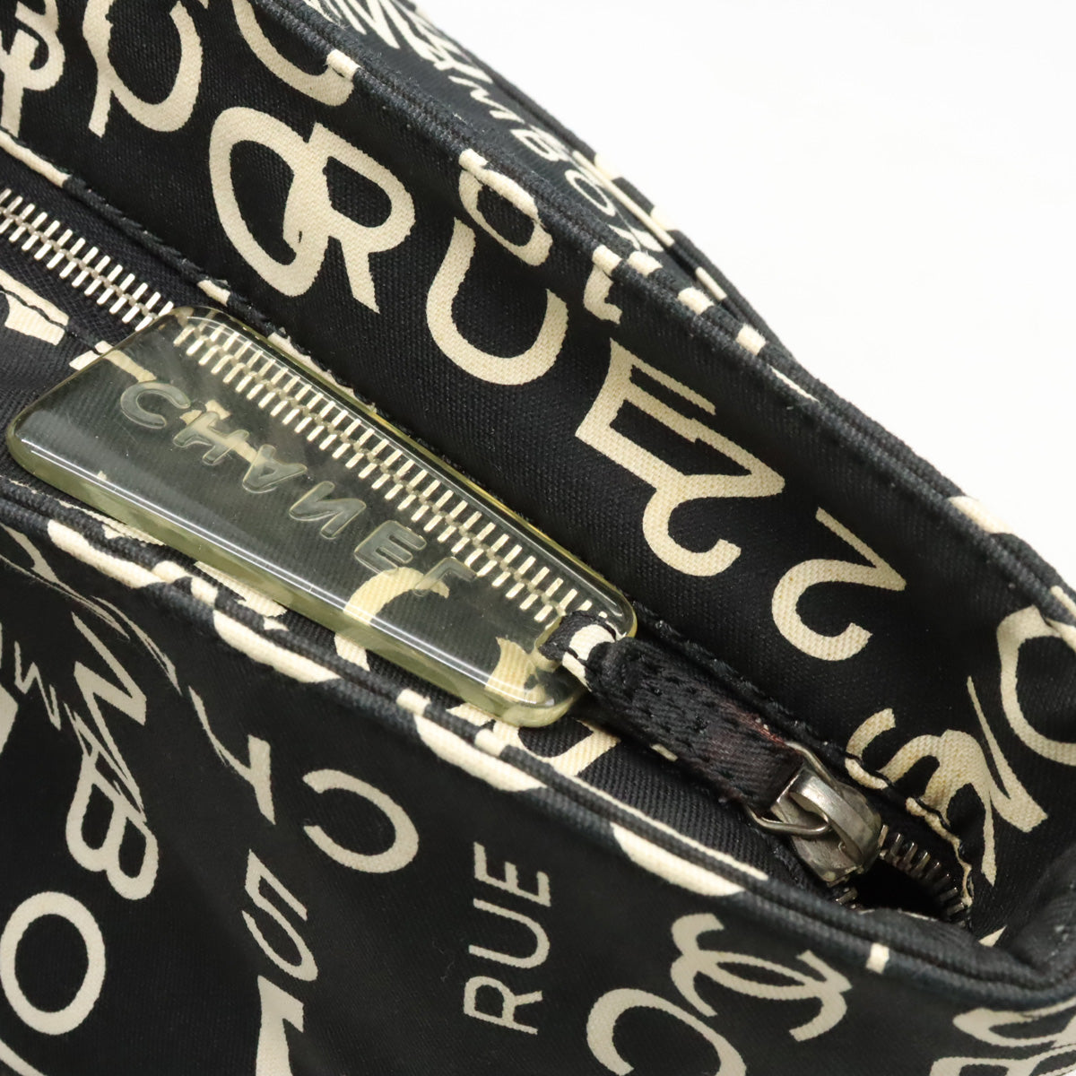 Top Quality Chanel Canvas Logo Tote Bag with Plastic Chain