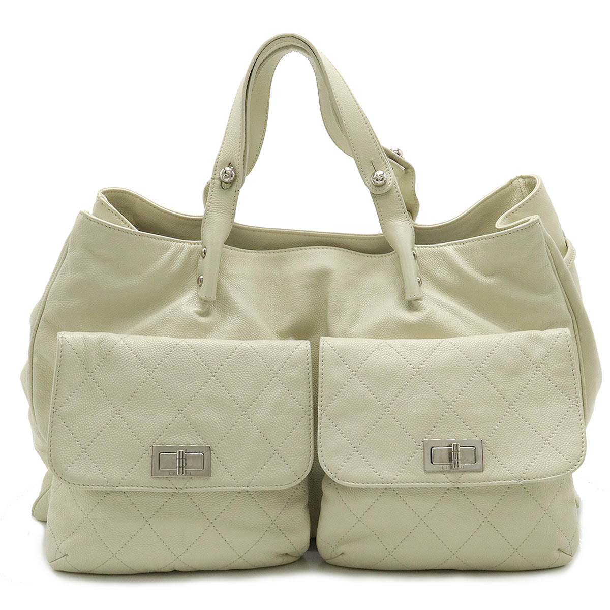 Chanel Caviar Skin 2.55 Matelasse Tote Bag