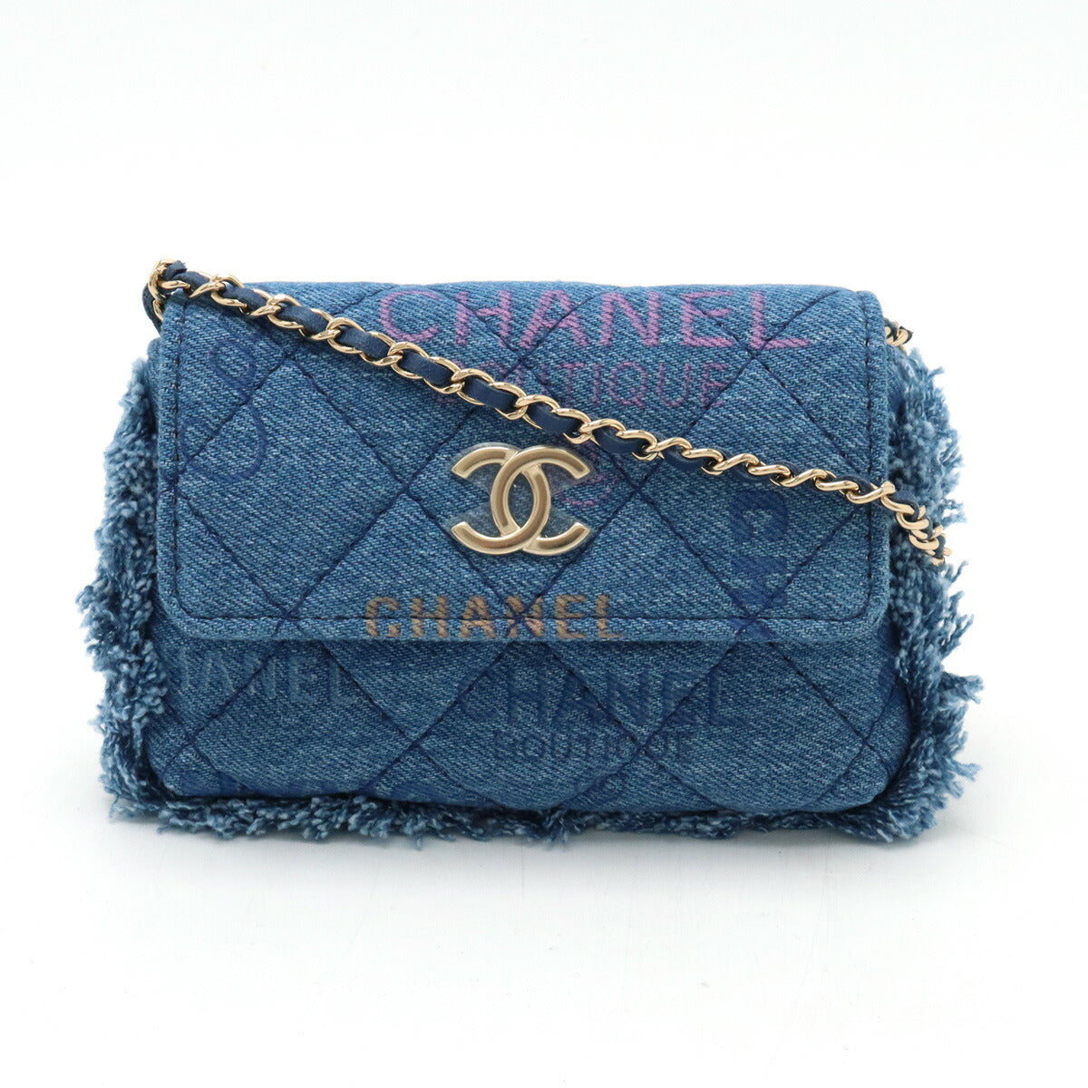 Chanel Matelassé Denim Leather Shoulder Bag