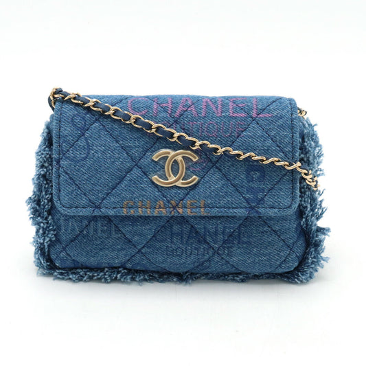 Chanel Matelassé Denim Leather Shoulder Bag