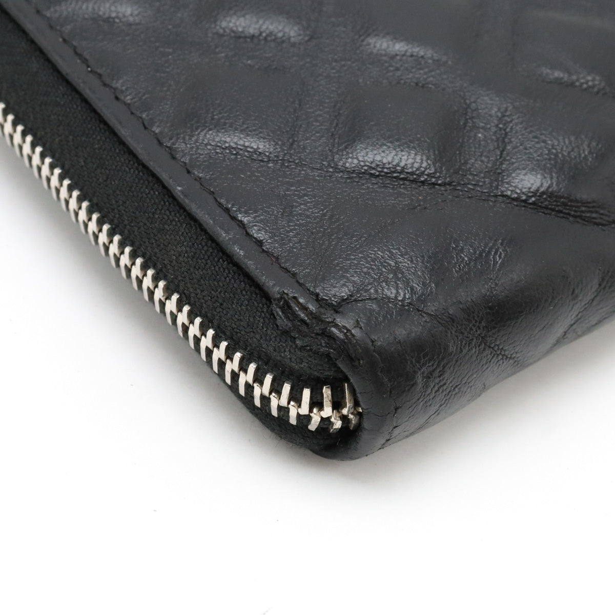 Chanel Leather Diamond Stitch Long Wallet