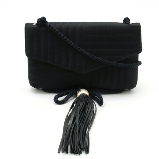 Chanel Satin Coco Pearl Shoulder Bag