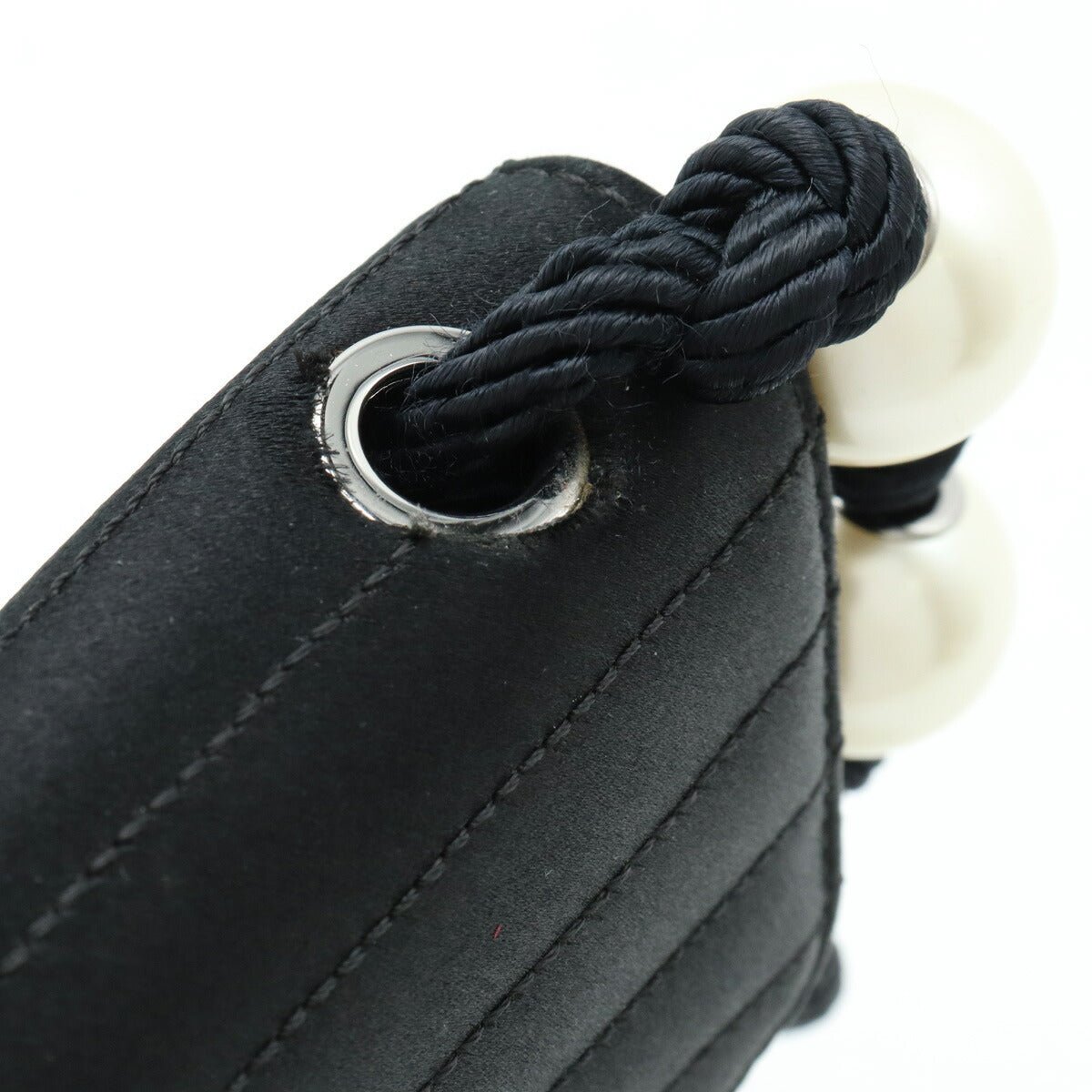 Chanel Satin Coco Pearl Shoulder Bag