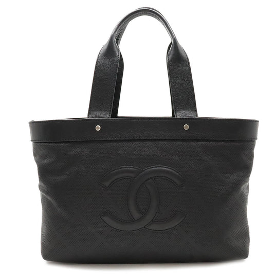 Chanel Coco Mark Mesh Leather Tote Bag A33936