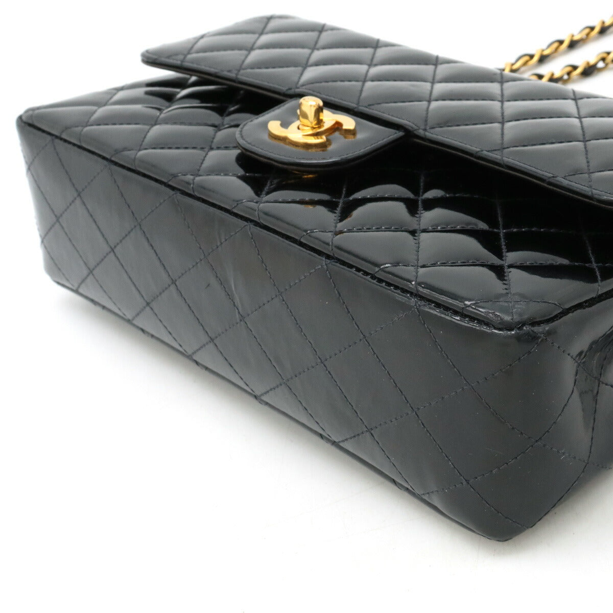 Chanel Matelasse Patent Leather Shoulder Bag