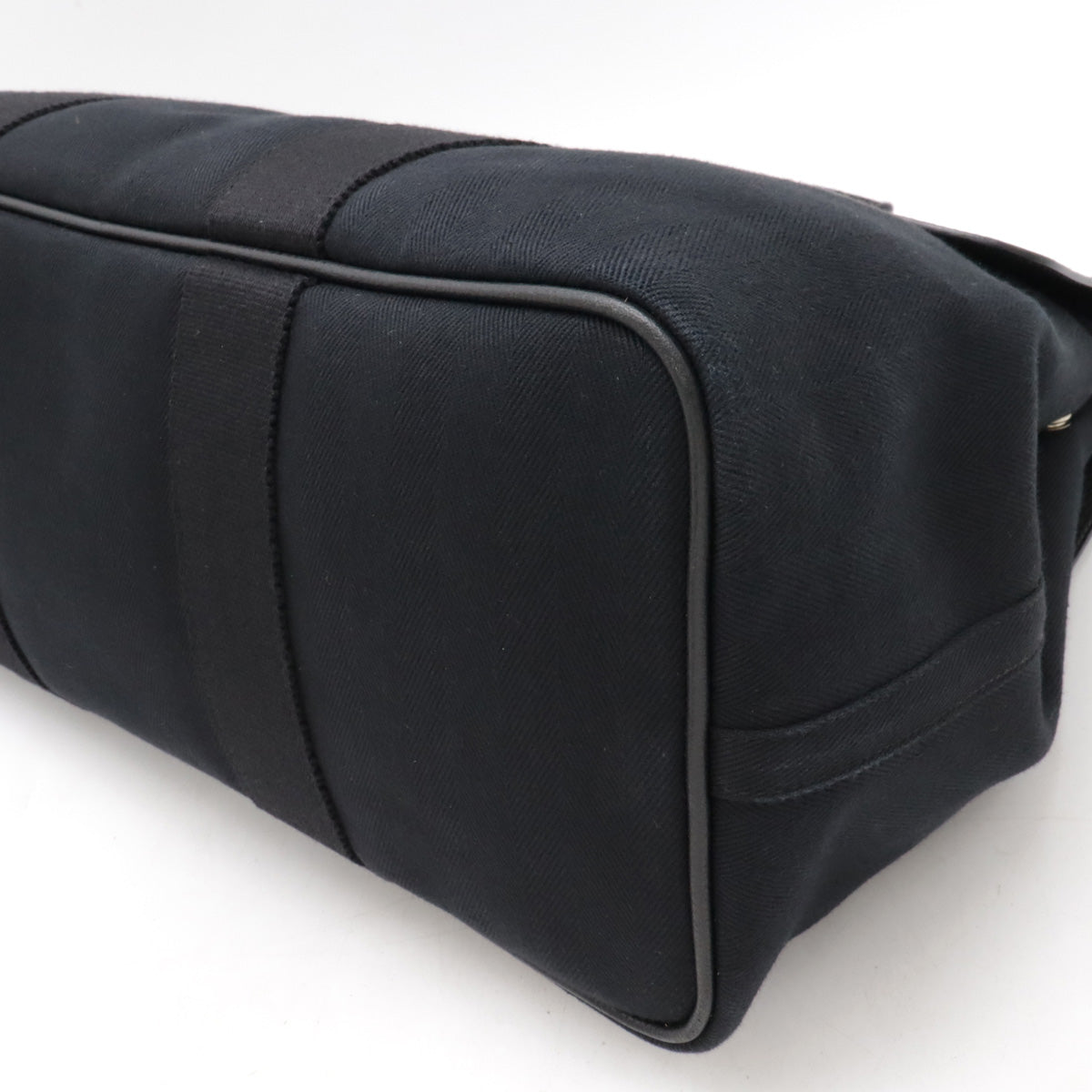 Hermes Valparaiso MM Canvas Leather Tote Bag