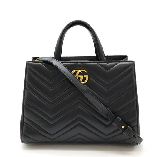 Gucci Quilted Leather GG Marmont 2way Handbag 448054
