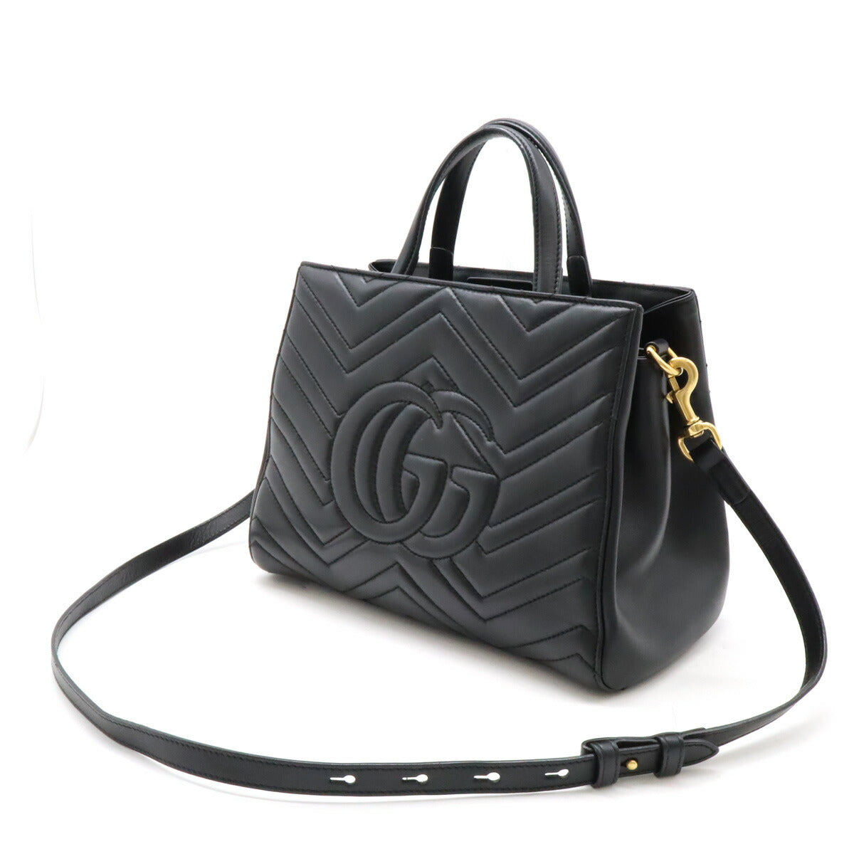 Gucci Quilted Leather GG Marmont 2way Handbag 448054