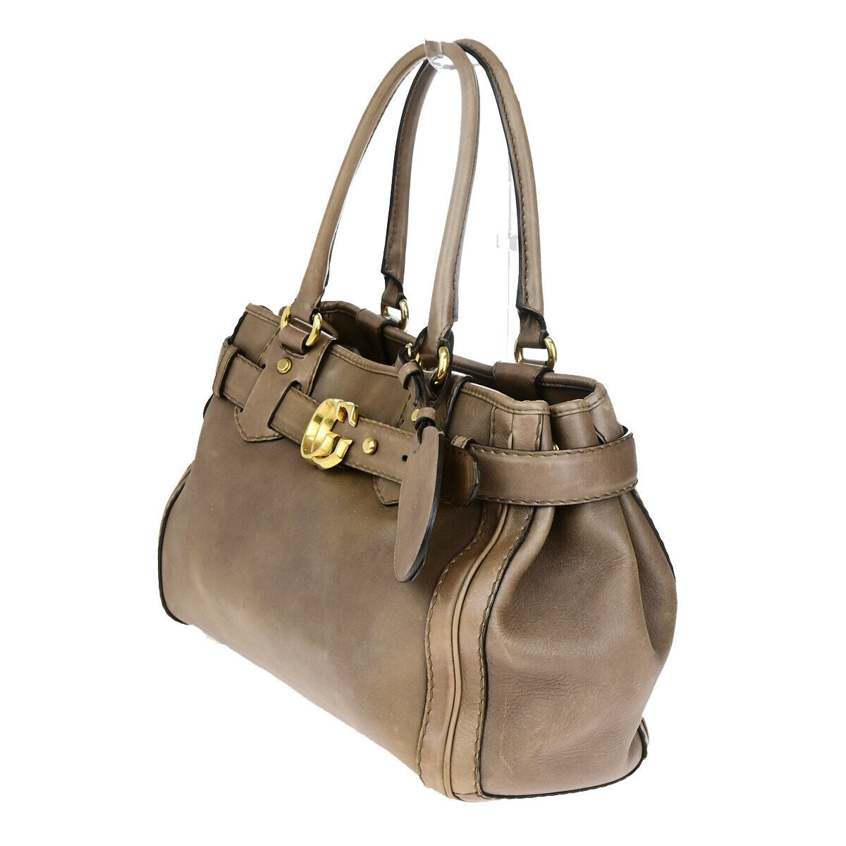 Gucci Running G Brown Leather Shoulder Bag