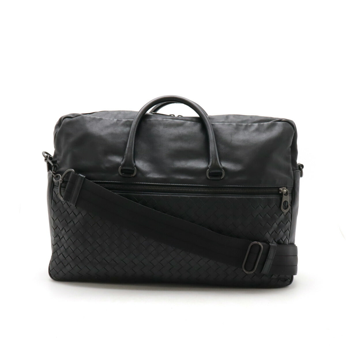 Bottega Veneta Intrecciato 2way briefcase leather black