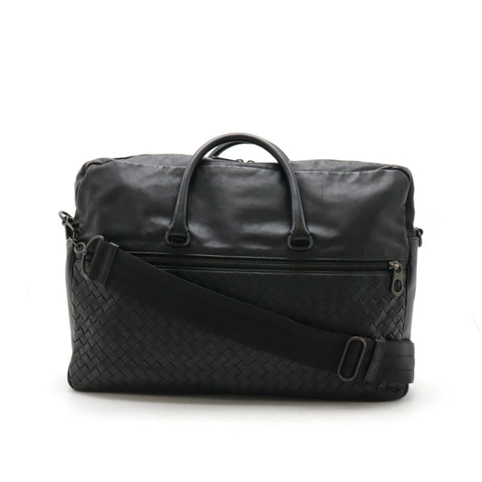 Bottega Veneta Intrecciato 2way briefcase leather black