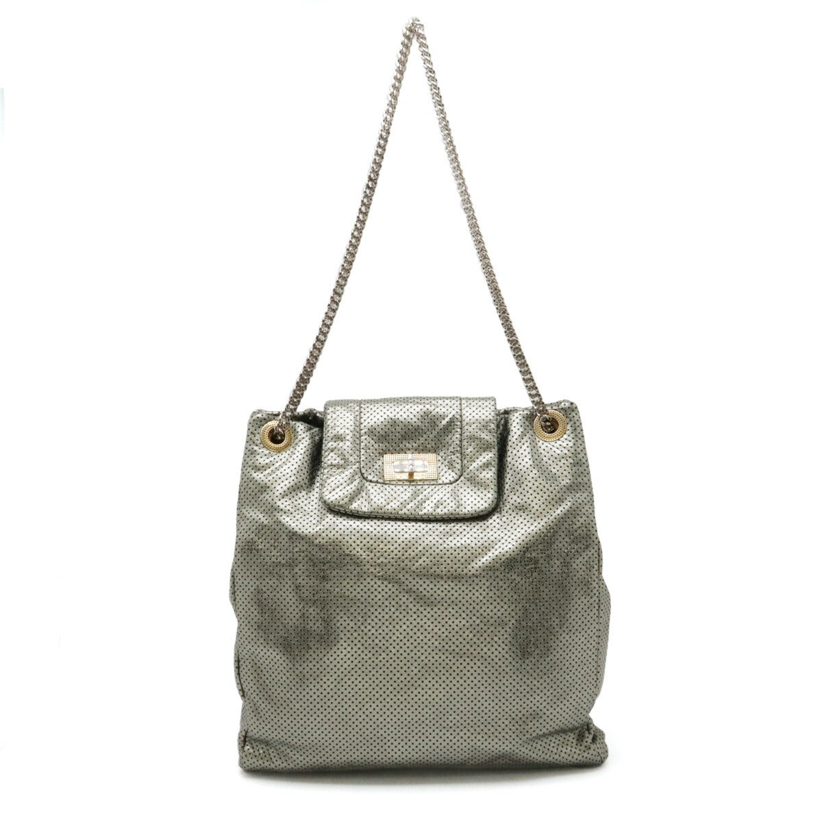 Chanel Metallic Green Leather 2.55 2way Shoulder Bag