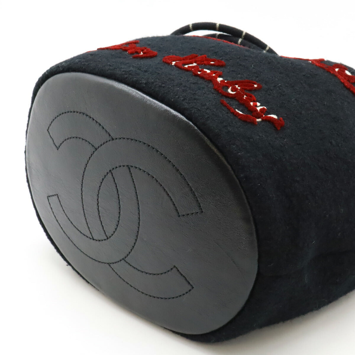 Chanel Matelassé Wool Leather Shoulder Bag