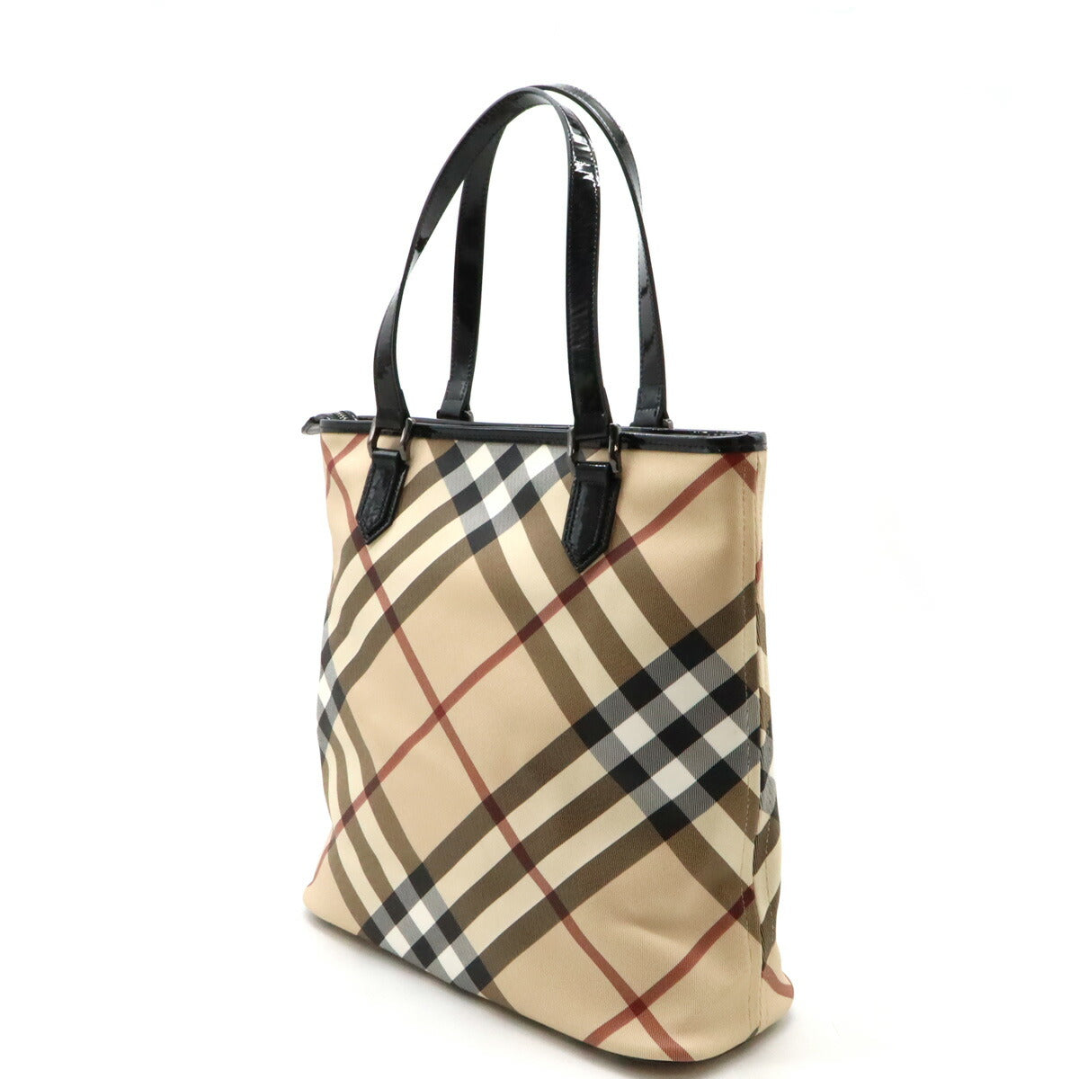 Burberry House Check PVC Patent Leather 2way Tote Bag
