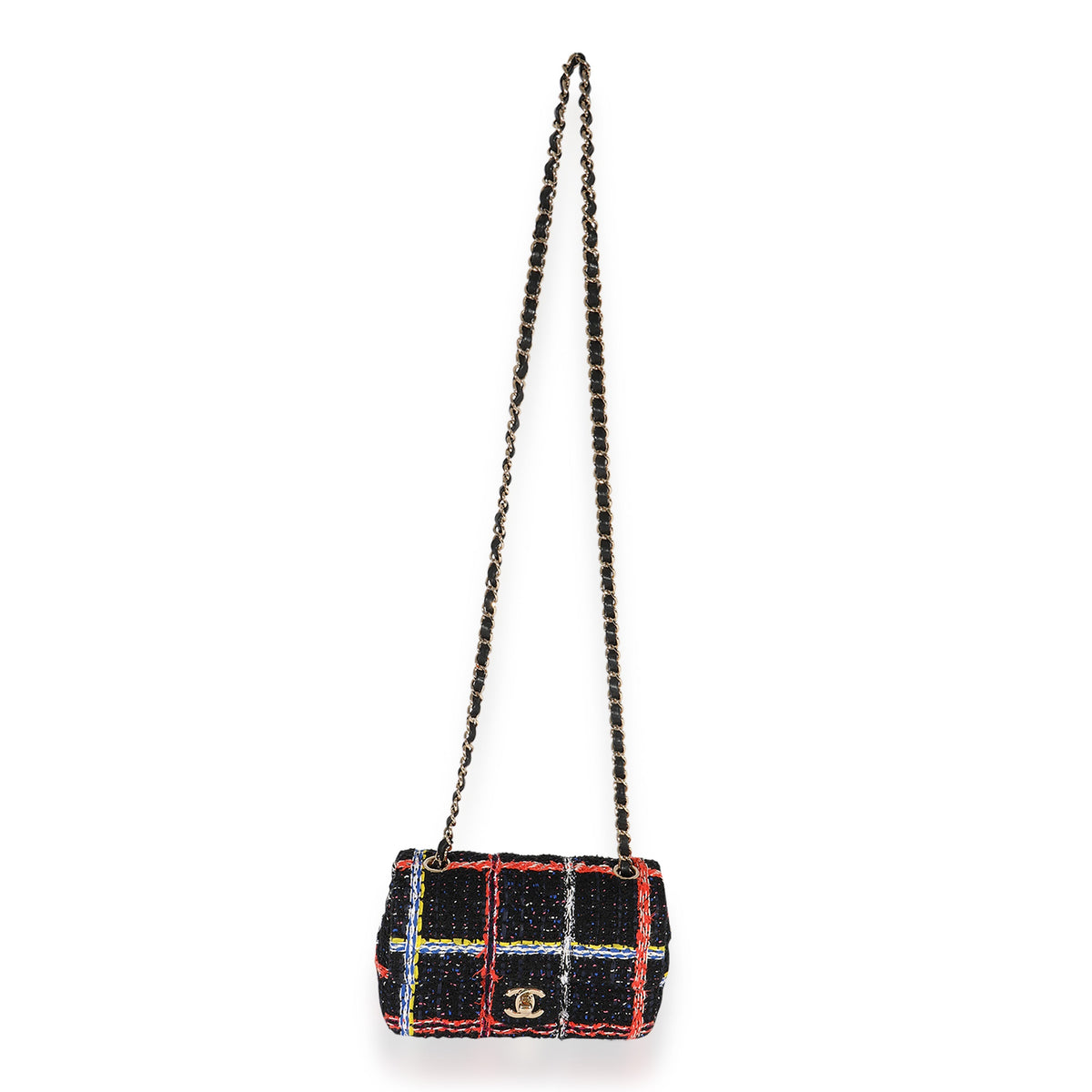 CHANEL Tweed Rectangle Mini Flap