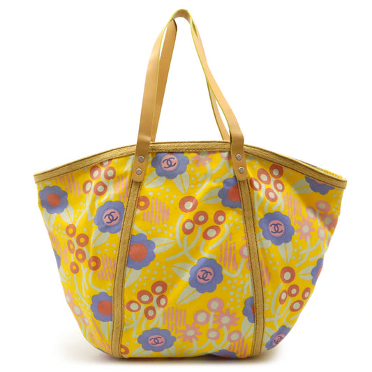 Chanel Canvas Leather High Summer 2way Tote Bag