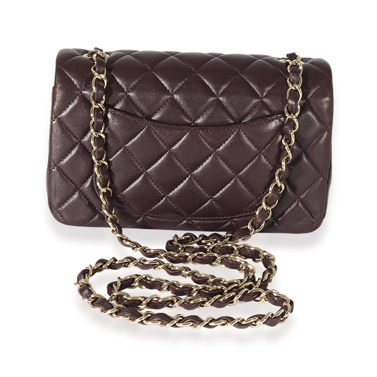 Chanel Purple Quilted Lambskin Rectangular Mini Flap Bag
