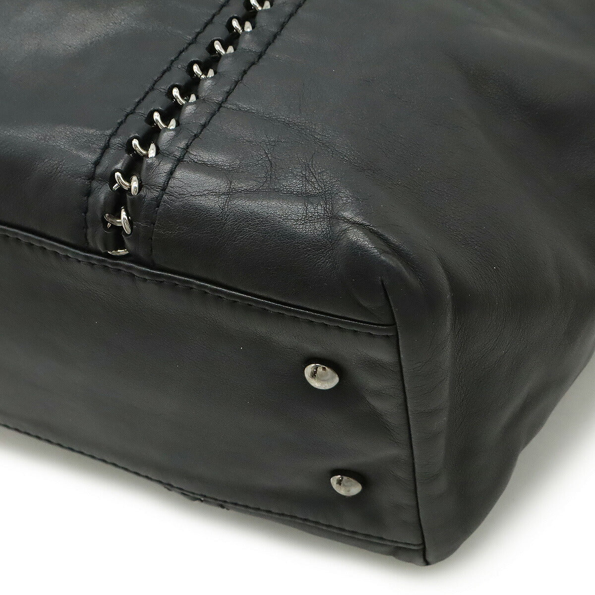 Chanel Luxury Line Coco Mark 2way Shoulder Bag Leather