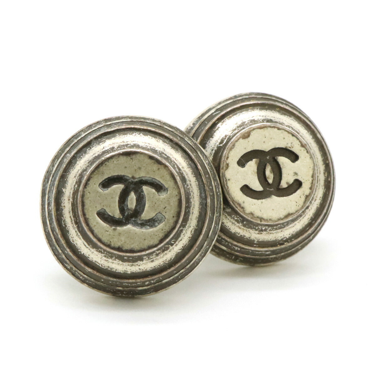 Chanel Coco Mark Round Earrings