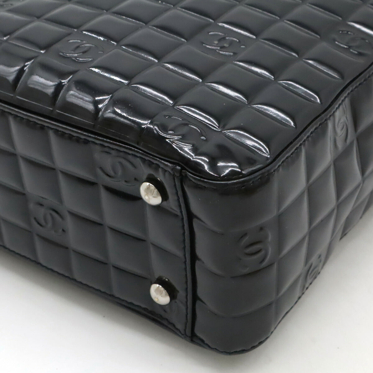 Chanel Choco Bar Patent Leather Tote Bag