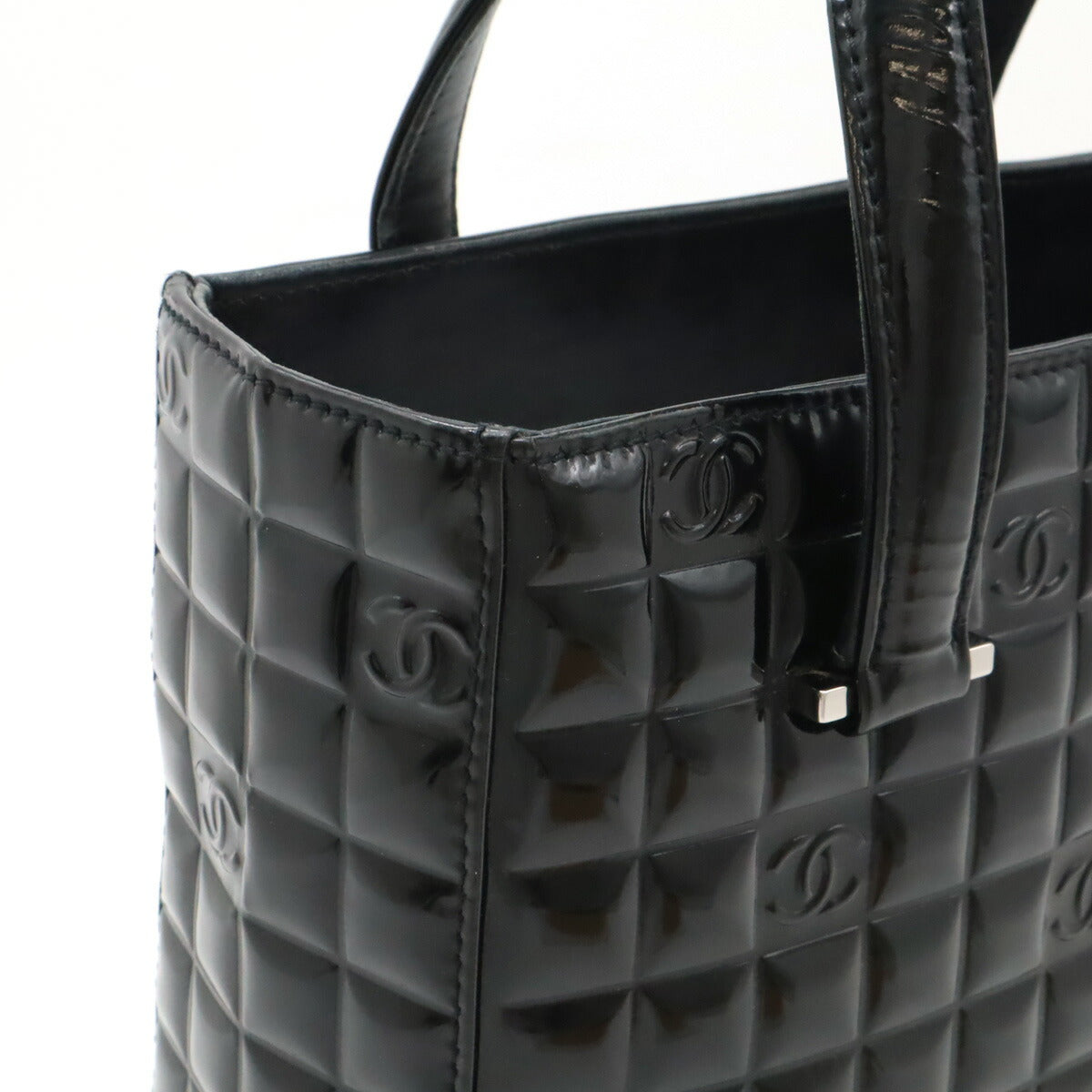 Chanel Choco Bar Patent Leather Tote Bag