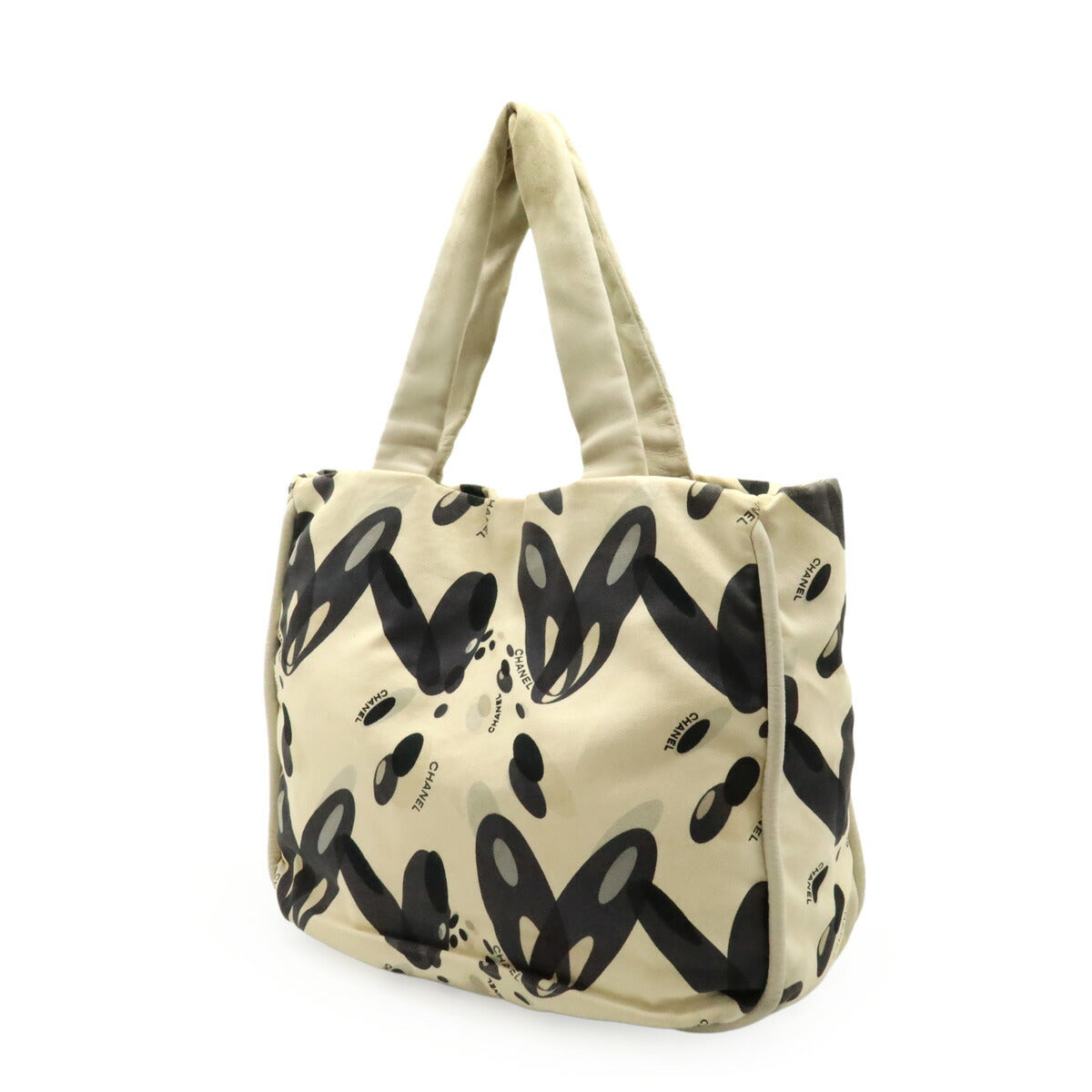 Chanel Tote Bag 2way Bag Canvas Leather