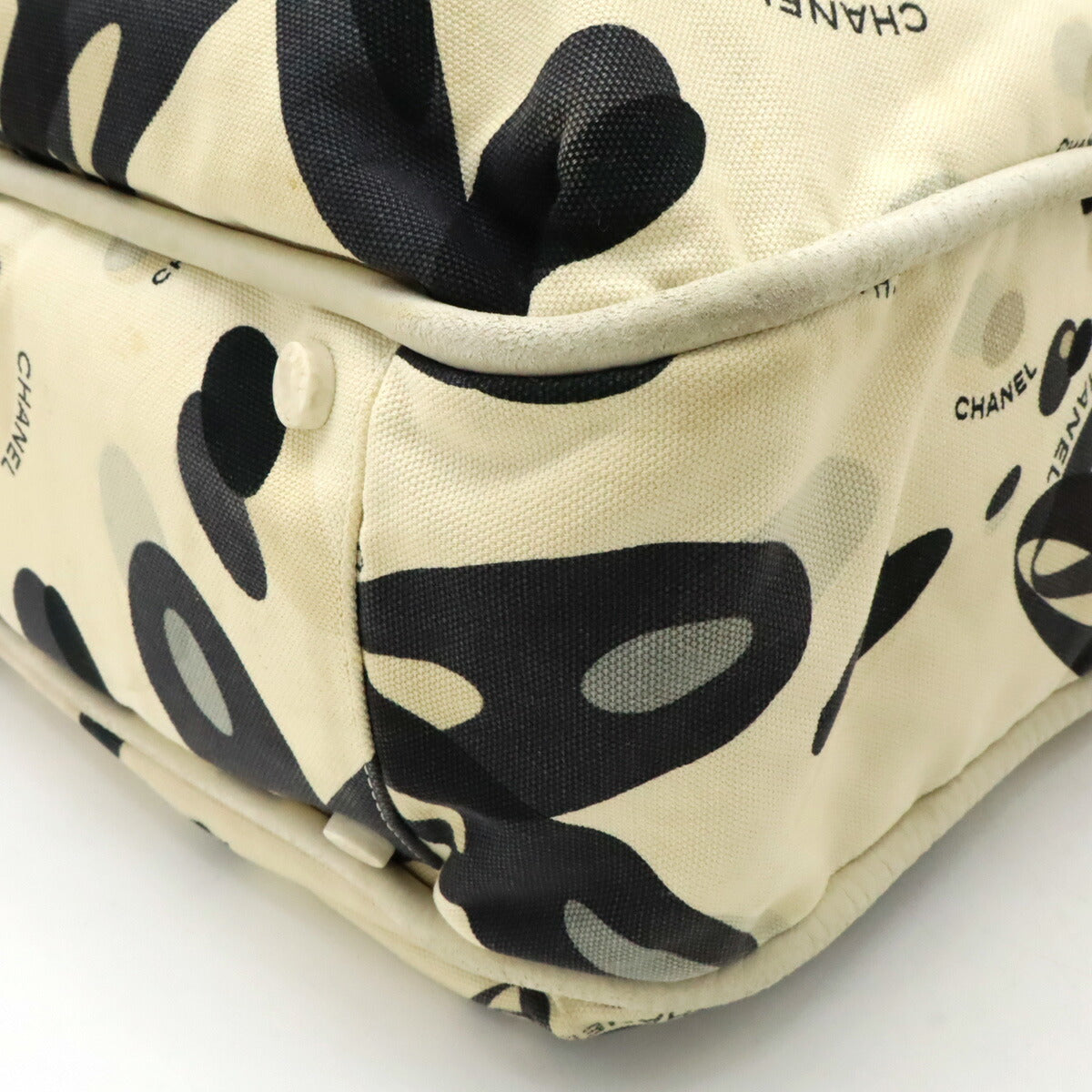 Chanel Tote Bag 2way Bag Canvas Leather