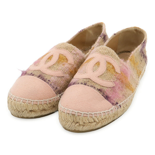 Chanel Linen Wool Flat Shoes