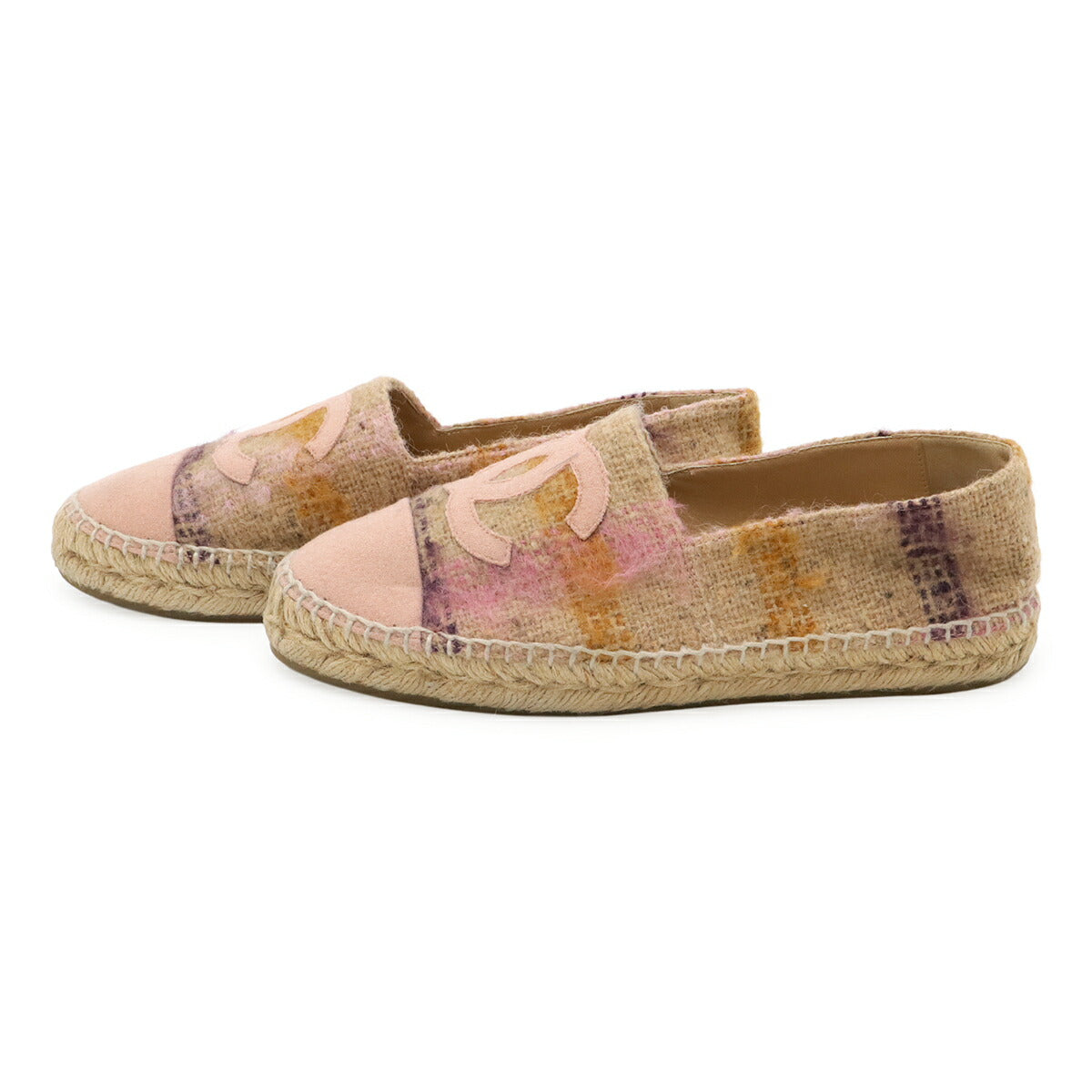 Chanel Linen Wool Flat Shoes