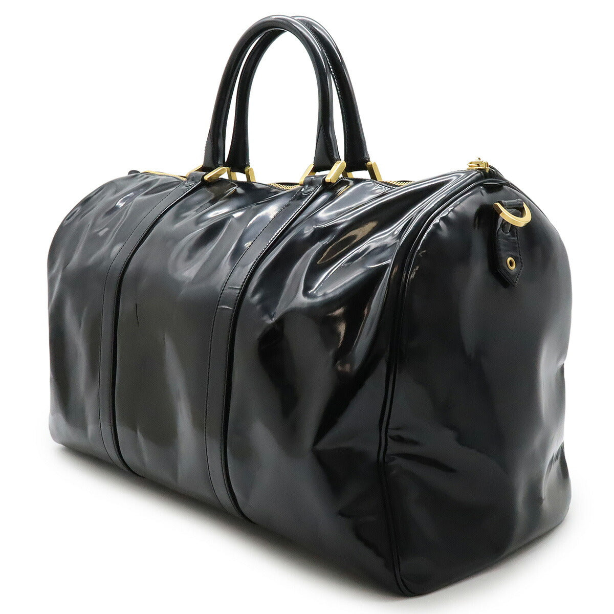 Chanel Coco Mark Patent Leather Boston Bag