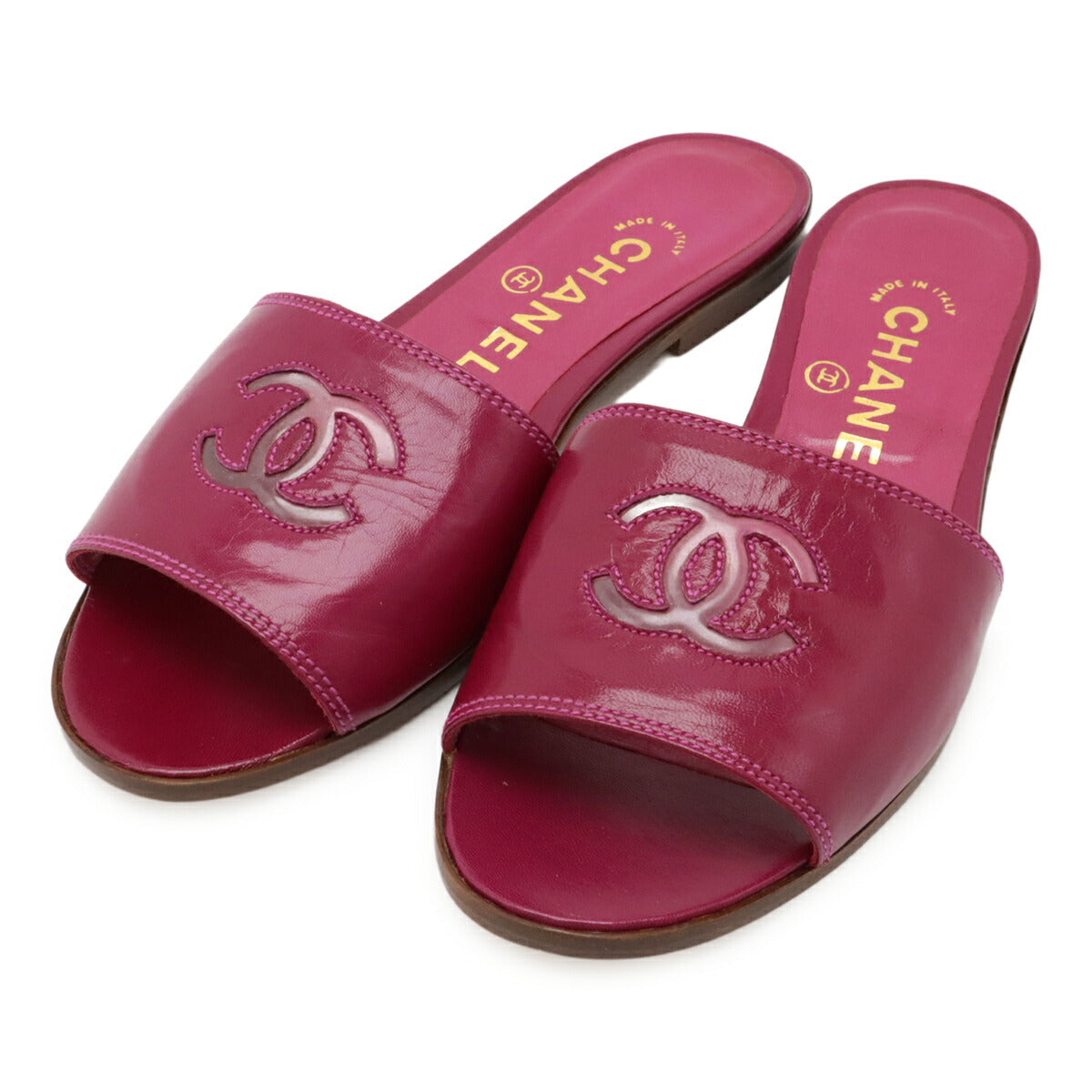 Chanel Coco Mark Leather Sandals