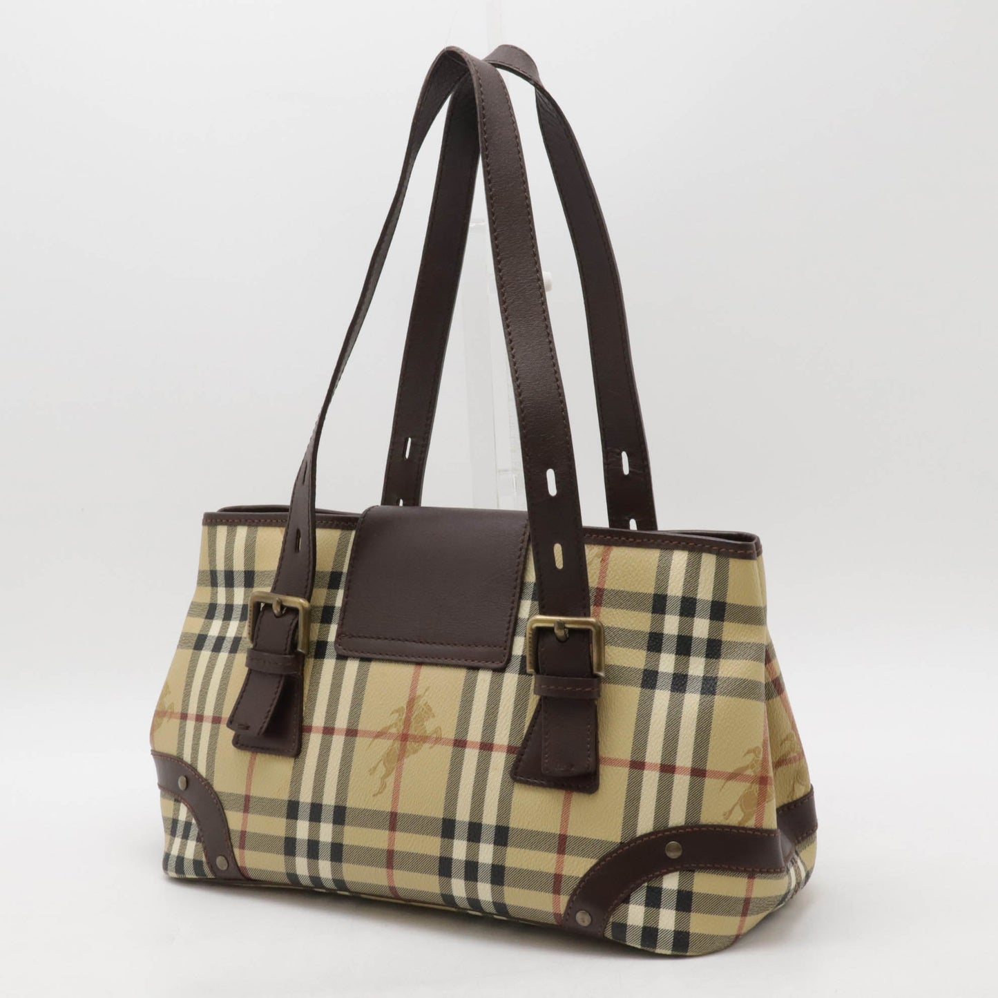 Burberry Nova Check PVC Leather Handbag