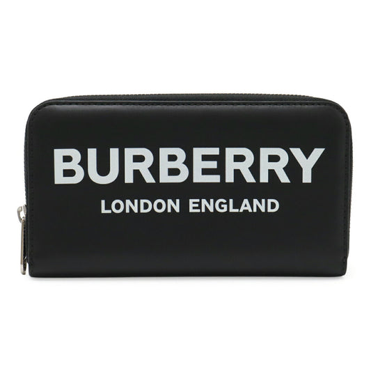 Burberry Logo Print Leather Long Wallet