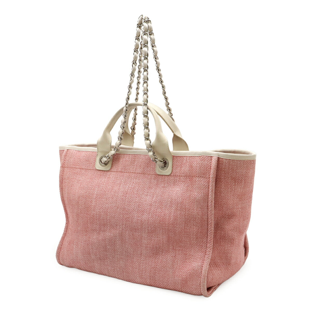 Chanel Deauville Canvas Leather 2way Tote Bag